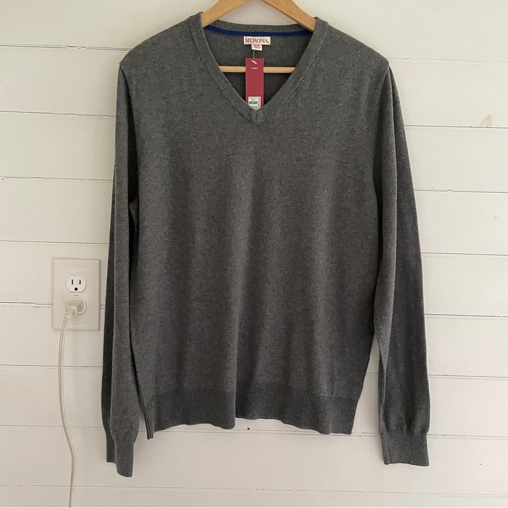 NWT Merona Gray V-Neck Sweater